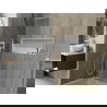 Mexen X-Wall-R zapustená polička s okrajom 90 x 30 cm, biela - 1920903010