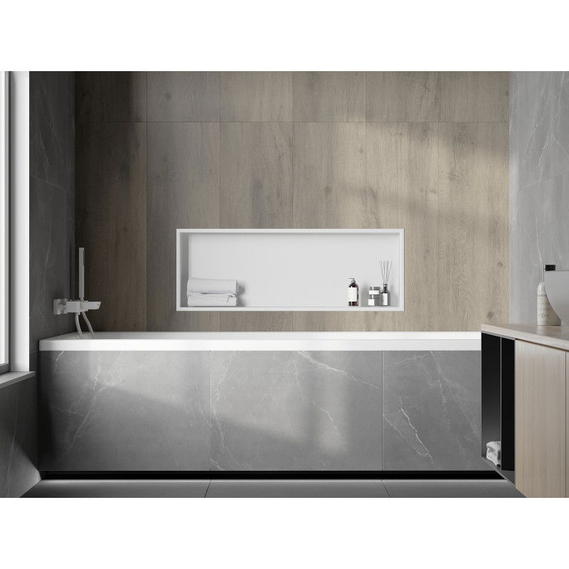 Mexen X-Wall-R vstavaná polica s golierom 90 x 30 cm, biela - 1920903010