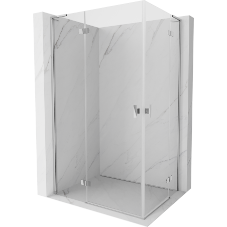 Mexen Mist H L Duo sprchovací kút otváracie dvere 80 x 90 cm, transparentný, chróm - 8A5L-080L-090P-01-00