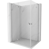 Mexen Mist H L Duo sprchovací kút otváracie dvere 80 x 90 cm, transparentný, chróm - 8A5L-080L-090P-01-00