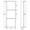 Mexen X-Wall-R zapustená polička s okrajom a poličkou 90 x 30 cm, inox - 1910903010S