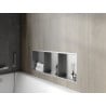 Mexen X-Wall-R nástenná polica s lemom a policou 90 x 30 cm, inox - 1910903010S