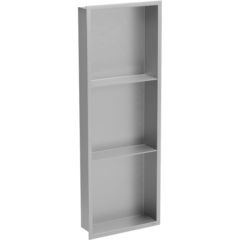 Mexen X-Wall-R nástenná polica s lemom a policou 90 x 30 cm, inox - 1910903010S