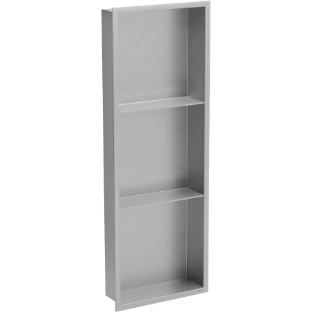 Mexen X-Wall-R zapustená polička s okrajom a poličkou 90 x 30 cm, inox - 1910903010S