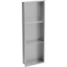 Mexen X-Wall-R výklenková polica s prírubou a poličkou 90 x 30 cm, inox - 1910903010S
