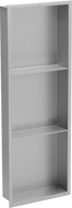 Mexen X-Wall-R výklenková polica s prírubou a poličkou 90 x 30 cm, inox - 1910903010S