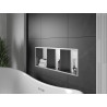 Mexen X-Wall-R výklenková polica s prírubou a poličkou 90 x 30 cm, inox - 1910903010S