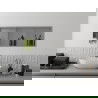 Mexen X-Wall-R zapustená polička s okrajom a poličkou 90 x 30 cm, inox - 1910903010S