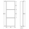 Mexen X-Wall-R zapustená polička s okrajom a poličkou 90 x 30 cm, biela - 1920903010S