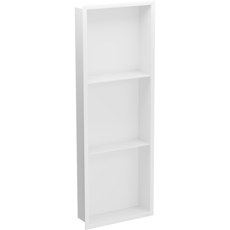 Mexen X-Wall-R nástenná polica s prírubou a poličkou 90 x 30 cm, biela - 1920903010S