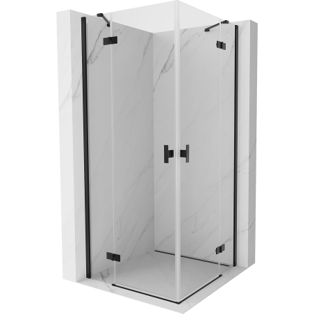 Mexen Mist H Duo sprchovací kút 85 x 85 cm, priehľadný, čierny - 8A5-085L-085P-70-00