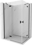 Mexen Mist H Duo sprchovací kút 85 x 115 cm, priehľadný, čierny - 8A5-085L-115P-70-00
