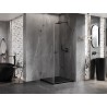 Mexen Lunar-B sprchový kút otočný pravý 100 x 100 cm, priehľadný, brúsená gun gray - 832-100-100-66-00-P