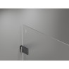 Mexen Lunar-B sprchový kút otočný pravý 100 x 100 cm, priehľadný, brúsená gun gray - 832-100-100-66-00-P