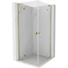 Mexen Mist-H L Duo sprchový kút 70 x 70 cm, priehľadný, zlatý - 8A5L-070L-070P-50-00