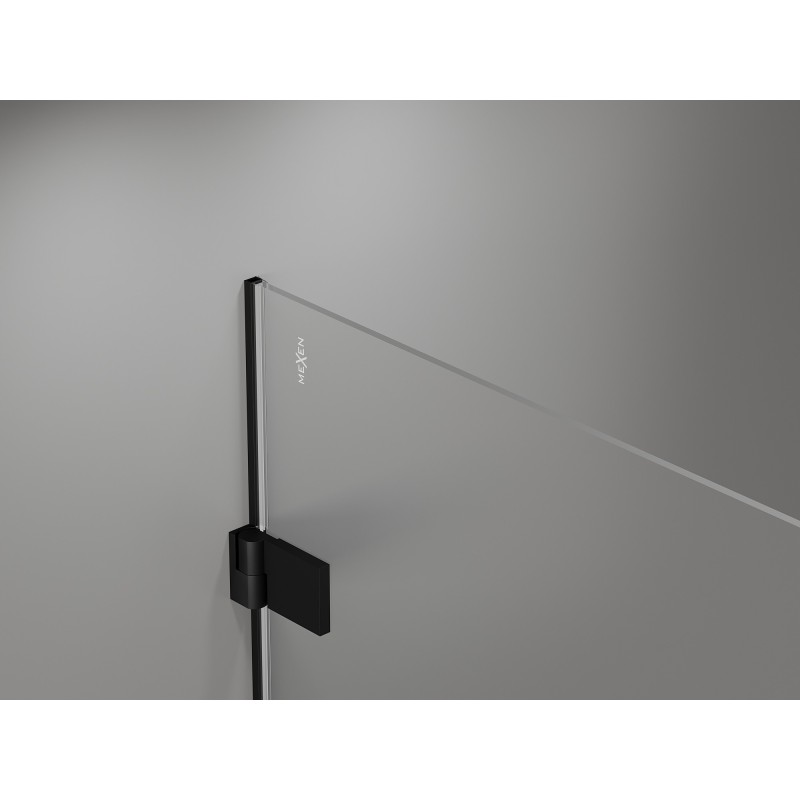 Mexen Lunar-B výklopná sprchová kabína ľavá 75 x 70 cm, transparentná, čierna - 832-075-070-70-00-L