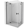 Mexen Mist-H L Duo sprchový kút 105 x 70 cm, priehľadný, čierny - 8A5L-105L-070P-70-00