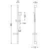 Mexen DS45 posuvný sprchový set, čierny - 785454583-70