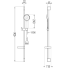 Mexen DS40 sprchový set posuvný, čierny - 785404583-70