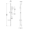 Mexen DS17 sprchový set posuvný, chróm - 785174583-00