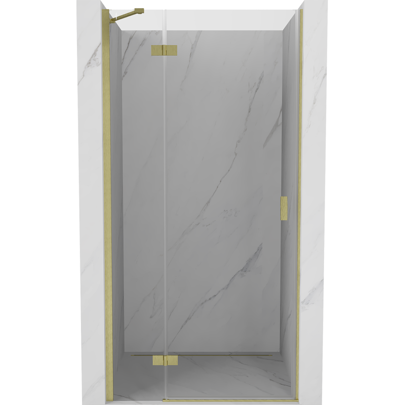 Mexen Mist-H sprchové dvere výklopné ľavé 105 cm, transparentné, zlaté kartáčované - 8A5-105-000-55-00-L