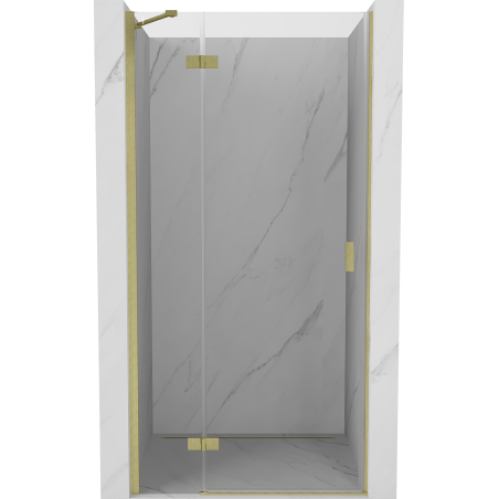 Mexen Mist-H sprchové dvere výklopné ľavé 105 cm, transparentné, zlaté kartáčované - 8A5-105-000-55-00-L