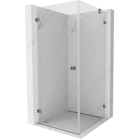 Mexen Lunar-B sprchovací kút otvárací ľavý 70 x 70 cm, transparentný, gun metal - 832-070-070-95-00-L