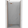 Mexen Mist-H sprchové dvere výklopné ľavé 115 cm, transparentné, brúsená meď - 8A5-115-000-65-00-L