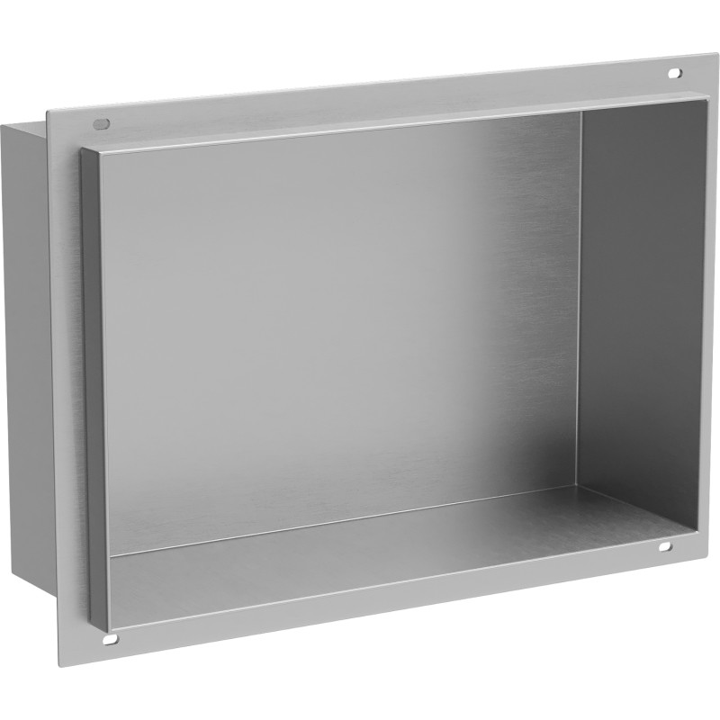 Mexen X-Wall-NR nástenná polica bez obruby 30 x 20 cm, inox - 1911302010