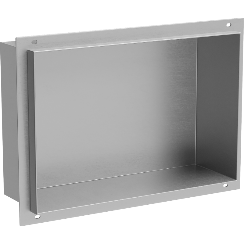 Mexen X-Wall-NR nástenná polica bez príruby 30 x 20 cm, inox - 1911302010