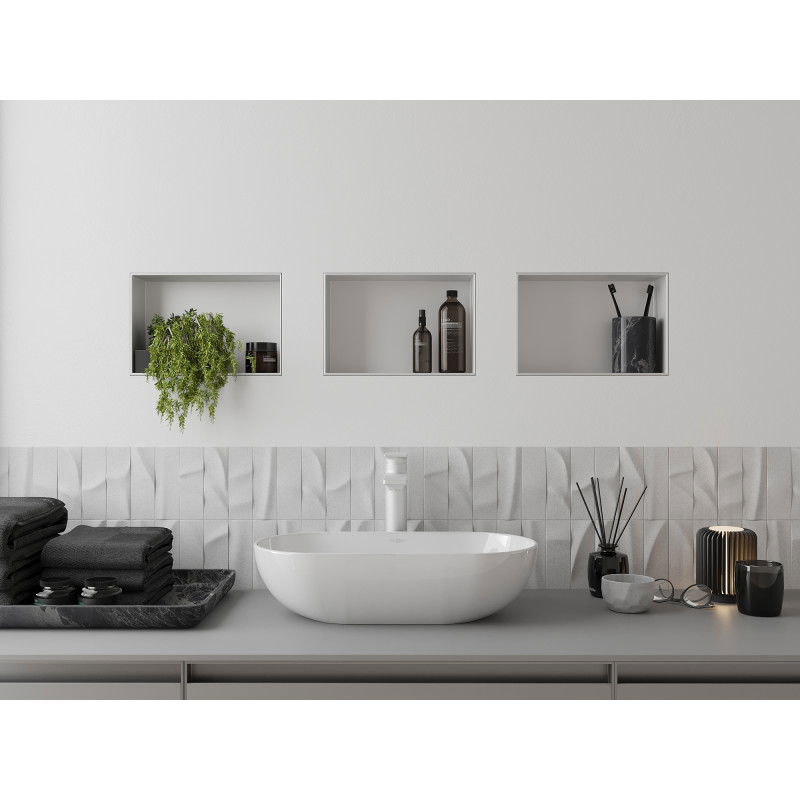 Mexen X-Wall-NR výklenková polica bez goliera 30 x 20 cm, biela - 1921302010