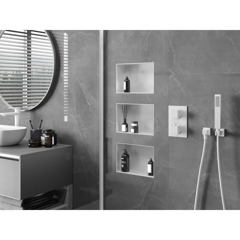 Mexen X-Wall-NR výklenková polica bez goliera 30 x 20 cm, biela - 1921302010