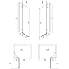 Mexen Mist-H sprchové dvere pravé 85 cm, priehľadné, chróm - 8A5-085-000-01-00-P