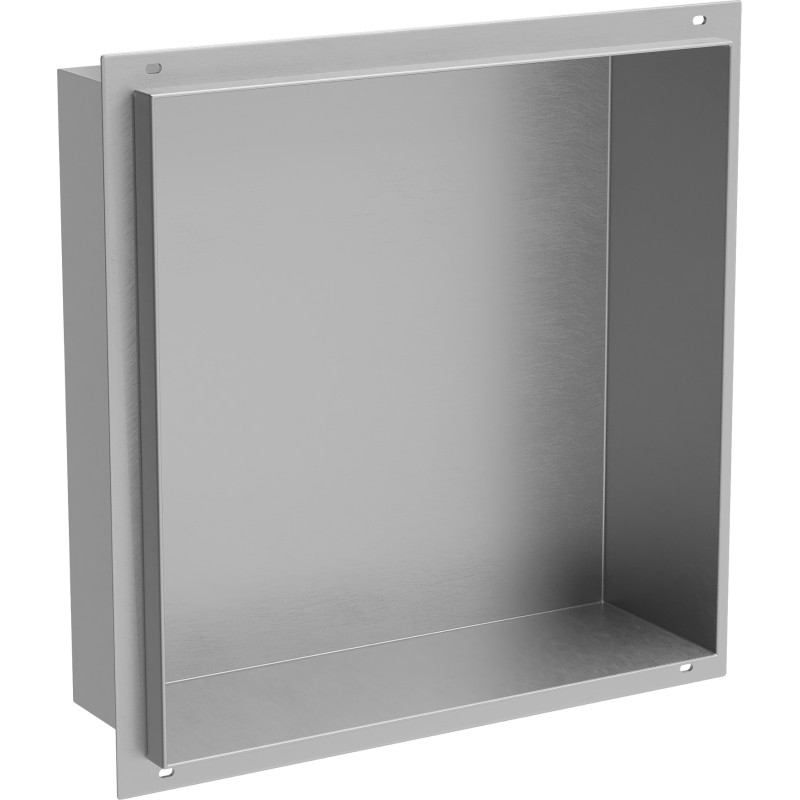 Mexen X-Wall-NR nástenná polica bez príruby 30 x 30 cm, inox - 1911303010