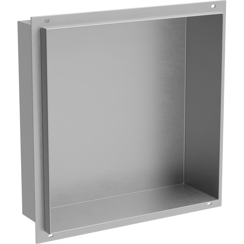 Mexen X-Wall-NR stenová polica bez príruby 30 x 30 cm, inox - 1911303010