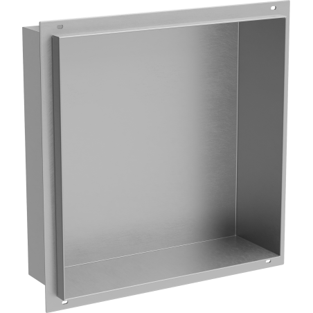 Mexen X-Wall-NR nástenná polica bez prírub 30 x 30 cm, inox - 1911303010