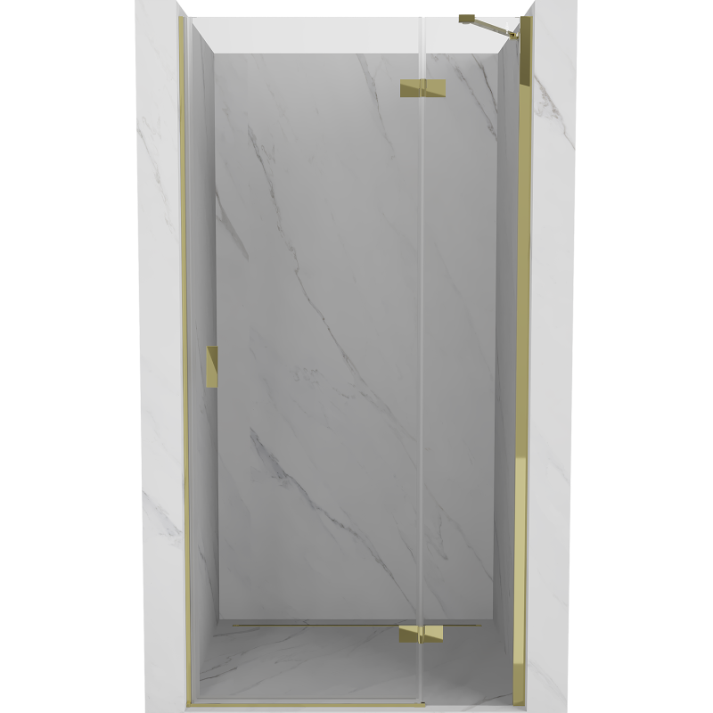Mexen Mist-H pravé sprchové dvere, výkyvné, 70 cm, transparentné, zlaté - 8A5-070-000-50-00-P