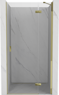 Mexen Mist-H pravé sprchové dvere, výkyvné, 70 cm, transparentné, zlaté - 8A5-070-000-50-00-P
