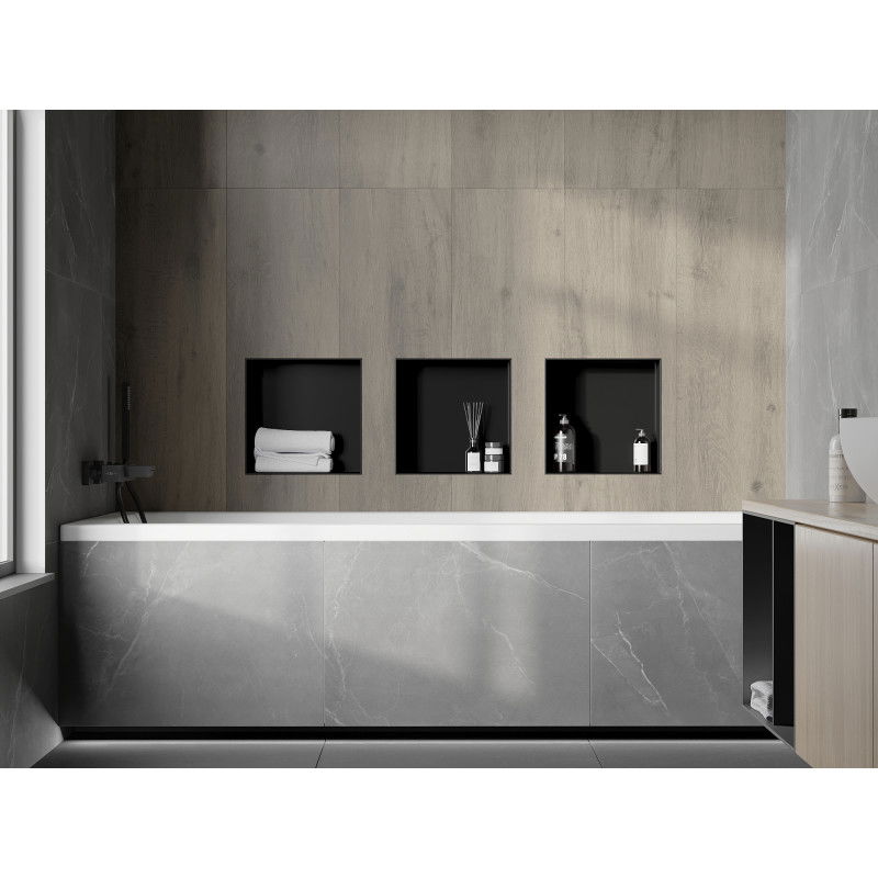 Mexen X-Wall-NR výklenková polica bez príruby 30 x 30 cm, čierna - 1971303010