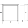Mexen X-Wall-NR nástenná polica bez prírub 30 x 30 cm, inox - 1911303010