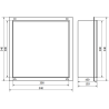 Mexen X-Wall-NR vstavaná polička bez lemu 30 x 30 cm, biela - 1921303010