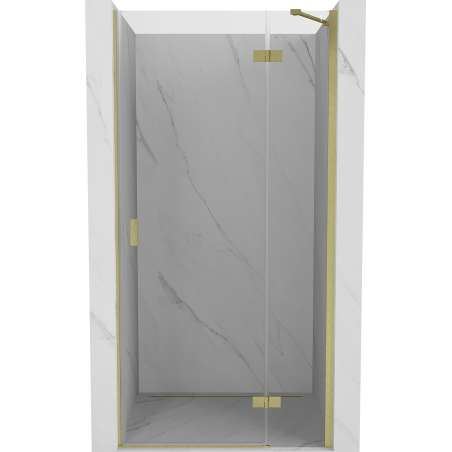 Mexen Mist-H sprchové dvere výklopné pravé 70 cm, transparentné, zlaté kartáčované - 8A5-070-000-55-00-P