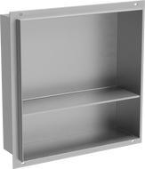 Mexen X-Wall-NR nástenná nika bez lemovania s policou 30 x 30 cm, inox - 1911303010S
