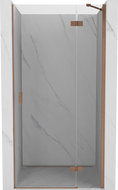 Mexen Mist-H sprchové dvere pravé 70 cm, transparentné, brúsená meď - 8A5-070-000-65-00-P