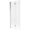Mexen Mist sprchová stena 2-krídlová ľavá 80 x 150 cm, transparentná, chróm - 8A9-080-002-01-00-L