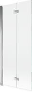 Mexen Mist sprchová stena 2-krídlová ľavá 80 x 150 cm, transparentná, chróm - 8A9-080-002-01-00-L