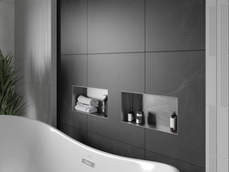 Mexen X-Wall-NR zapustená polica bez obruby 45 x 20 cm, inox - 1911452010