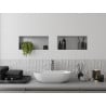 Mexen X-Wall-NR zapustená polica bez olemovania 45 x 20 cm, inox - 1911452010
