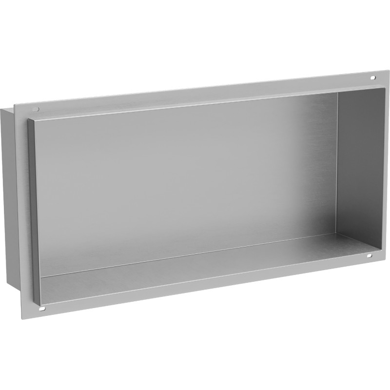 Mexen X-Wall-NR nástenná polica bez príruby 45 x 20 cm, inox - 1911452010