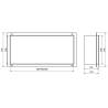 Mexen X-Wall-NR zapustená polica bez obruby 45 x 20 cm, inox - 1911452010